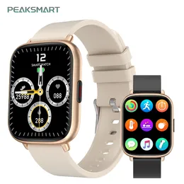 PeakSmart Sport Smartwatch, Blutdruck-Fitness-Tracker, kabellos, für Männer und Frauen, 1,85-Zoll-Bildschirm, Anrufannahme