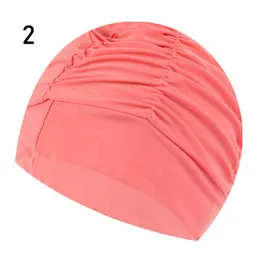 Simning Caps JSJM NEW CAP Women High Elastic Free Size Solid Color Printed Long Hair Sports Pool Unisex P230418NICE