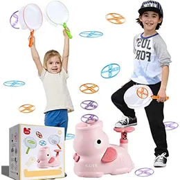 Flying Disc Launcher Toy for Kids Step on Fly Saucer Launch and Catch Toys Set STEM Learning Fun Outdoor or Indoor