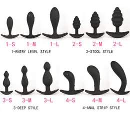 Sicherer Silikon-Dildo Analplug Butt Plug Unisex Sexy Stopper 3 verschiedene Größen Sexspielzeug für Erwachsene für Männer/Frauen Trainer Massager