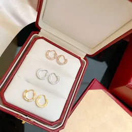 Designer Chandelier Clover Earring Vintage eaf Clover Charm Stud Earrings Back Mother-of-Pearl Stainless Steel gold studs Agate for Women wedding