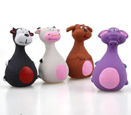 Söt hundleksaker latexmaterial gör ljud Big Belly Elephant Cow Cartoon Pet Puppy Toy Pet Dog Accessories6452650