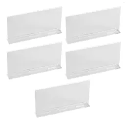 Party Decoration 5x Clear Acrylic Place Cards Name Signs Stand Rectangle Seating DIY For Wedding Dinner Birthday