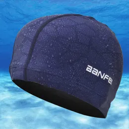 Simkåpor Svart Simningslock Simning Pool som skyddar håröron Caps Hat Swim Bathing Hats Nylon Caps For Women Män Vuxna P230418