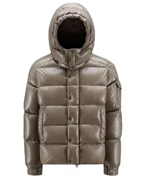 Monclairer clássico braço bolso duplo crachá masculino jaqueta de inverno com capuz jaqueta puffer design de moda jaqueta ao ar livre casual casaco quente tamanho 1--5