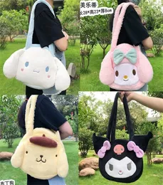 Plush Backpacks Dolls Kawaii Sanrioed Cinnamoroll Melody Kuromi Women Tote Handbags Shoulder Fashion Female Messenger Purses Xmas 7537894