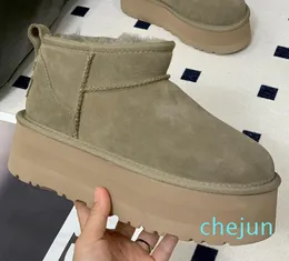 Designer Classic Ultra Mini Boots Snow Boot Platform Short Women Men Fur Sheepskin Tasman Tazz Chestnut Sand Mustard Winter Ankle