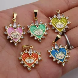 Pendant Necklaces Love Eye Dripping Oil Magic Micro-inlaid Zircon Bracelet Necklace Jewelry Accessories