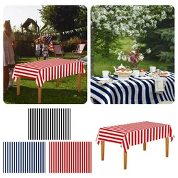 Table Cloth Independence Day Decoration Plastic Tablecloth Flag Party 120 Disposable Covers