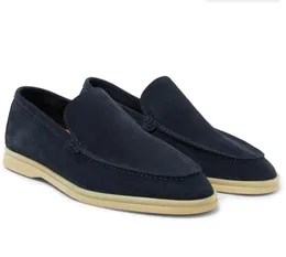 Män casual skor loafers låga topp mocka läder oxfords loros-x-pianas moccasins sommarvandring loafer slip på loafer gummisulig lägenheter med ruta 38-46