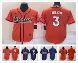 Football Jersey Denver''Broncos''MEN''Russell Wilson John Elway Orange Cool Base Stitched Baseball Football