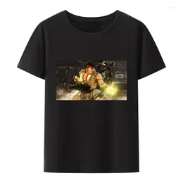 Herr t shirts street fighters 5 karaktärer ryu bomull t-shirts spel stridsstil Roupas masculinas lösa korta ärmmar kläder