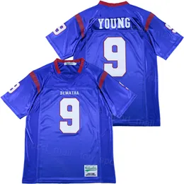 High School Football 9 Chase Young Jersey Dematha All Stitched Breathable Pure Cotton Cotton Hiphop para fãs de esportes Team Red College Moive Pullover University