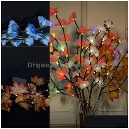 Party Decoration Led Colored Lights Ins Simated Branch Battery Box Colorf Lamp Interior Artificial Flower Lamps Selling 12 5Wc L1 Dr Dhbyb