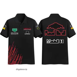 2023 F1 T-shirt Formel 1 Polo-skjortor Summer Casual Lapel Loose Short Sleeved Racing Suit Team Uniform Streetwear Men Women T-Shir291i