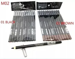 Eyes Makeup Two Way Eyebrow Eyeliner Pen Eye Lip Liner Pencil with Aloe Vera Vitamin E Brown Black6804135
