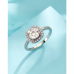 Designer jewelry moissanite ring diamond ring women sterling silver 1 carat couple rings luxury proposal wedding ring engagement ring