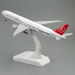 Aircraft Modle 20cm Boeing 777 Turkish Airloines Alloy samolot B777 z modelem koła