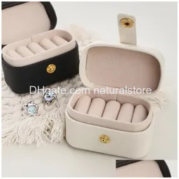 Jewelry Boxes Portable Mini Box Ring Organizer Earrings Storage Case Packaging Necklace Holder Gifts Cases Drop Delivery Display Dhouz