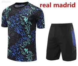 2023 Madrids Tracksuit Soccer 2022 Jerseys Benzema Trainingspak Mannen en kinderen Modric Valverde voetbal Madrides Chandal Futbol Survetement Shorts Mouw RI7H