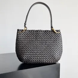 Designer axelväska 38 cm lyxig shoppingväska 10a spegel kvalitet tote väska lammskinn hobo väska medium underarmväska med låda b77v