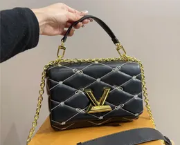 Designers 23cm Go 14 Bolsas Luxurys MM Teist Bolsas Mulheres Quilted Flap Bag Couro Lambskin Preto Bolsa Crossbody Ombro Chain Bag