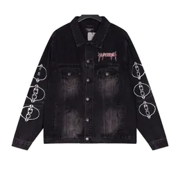 BLCG LENCIA Denim Jacket Mens and Womens Coat Casual Cotton Turn-down Collar Long Sleeve Denim Bomber Jackets for Man 11867