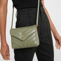 Bolsos de diseñador clásicos, bolso de lujo para mujer, bolso mensajero, bolsos para mujer, marca LouLou, bolso de hombro en forma de Y, costura de cuero para mujer, mini bolso de alta calidad
