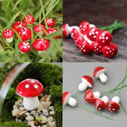 Gartendekorationen, 50 Stück, rotes Pilz-Terrarium, künstliche Miniaturen, Fee, Mini-Dekor, Moos