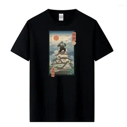 メンズTシャツメンズTシャツ高品質コットン面白いオランウータン印刷夏アニメカジュアルクールルーズオネックメン男性トップス