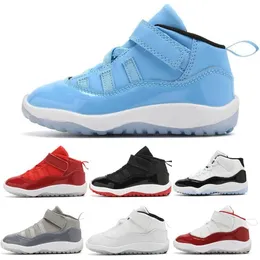 Jumpman 11 Basketball Shoes 11s Size 6C - US13 Men Women Kid Toddler Boys Girls Children Youth Gray Gray Gamma Blue Tenis Sneaker
