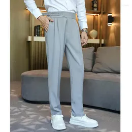 Men's Beits Men 2023 Spring Autumn Cloths Solid Color Dress Pants Homem Straight Moment Business Casual Work Troushers A247