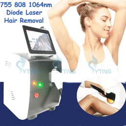 Máquina de beleza de diodo de onda triplo Depilator 755 808 1064 Remoção de cabelo da depilação lazer