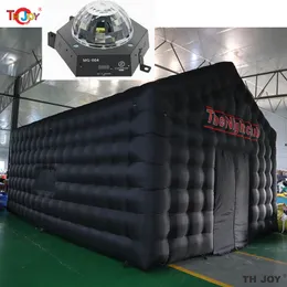 Outdoor Games Activities 7x5m Inflatable Nightclub Portable LED Disco Lighting Mobile Night Club Cube Party Tent