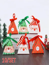 Creative Christmas Candy Gift Box Baking Small Package Tray 10pcs suitable for packaging treats chocolates sweets gift Box5448108