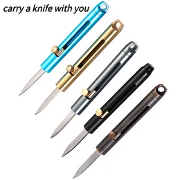 Ny EDC Mini Knife Portable Invisible Kniv Keychain Gift Självförsvar Kniv Små nyckel Kniv Rivning Express Knife Gift