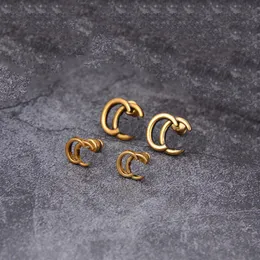 Orecchini a bottone in oro di lusso Designer per le donne Orecchini a cerchio Orecchini a forma di lettera g Orecchini Set di gioielli Fidanzamento regalo di San Valentino