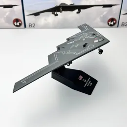 Aircraft Modle Scale 1200 Fighter Model US B2 Spirit Bomber Military Replica Aviation World War Plane Collectible Toys for Boys 231118