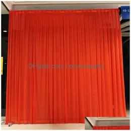 Party Decoration Bakgrund Drape Wall Valane Backcloth för Festival Celebration Stage Performance Backdrop Praktisk Silk C DHMQI