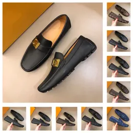 16 Model äkta lädermän designer loafers skor handgjorda mockasiner män klädskor för män glider på lyxig design casual mocasine hombre