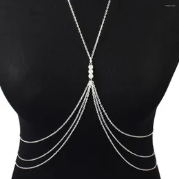 Łańcuchy seksowne łańcuch klatki piersiowej bikini brzuch ciało dla kobiet cekinowa krzyżowa talia żeńska biżuteria bodysuit dziewczyna moda plaża prosta