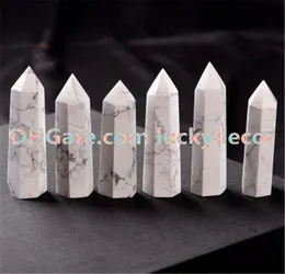 Trevlig 65cm85cm naturlig vit polerad turkosa prismat troll marmor howlite crystal obelisk kvartspunkt prove helande sten hi7074146