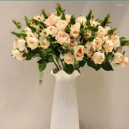 Decorative Flowers 1pc Gypsophila Silk Artificial Plum Blossom Fake Flower Plastic Stem For DIY Christmas Home Bride Wedding Bouquet