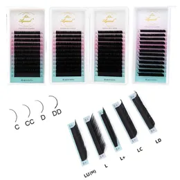 Yanlış Kirpikler Aguud Lashes C/CC/D/DD/L/LU (M) Kesme Kirpik Uzatma Bireysel Kirpik Rus hacmi mat All Boyut L/LC/LD Cilio