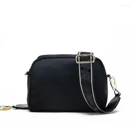 Chains Gold Buckle Black Bag White Belt Messenger High Quality Fashion Versatile Men's And Women's Temperament