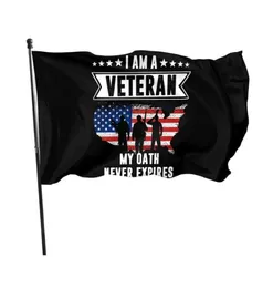 Jag är en veteran min ed går aldrig ut 3039 x 5039ft flaggor utomhusfirande banners 100d polyester hög kvalitet med mässing 6086175