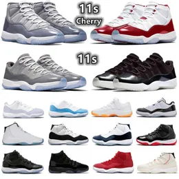 11s Mens Basketball Shoes 11 Sneakers Sail Cherry Concord Alternative Pine Green Seafoam University Blue Oreo Bred Black Cat White Cement Cool Grey Women Sneakers