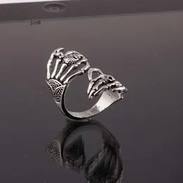 2023 Новое дизайнерское кольцо, кольца из сплава, коготь черепа с регулируемым отверстием для мужчин и женщин, ювелирные аксессуары Meng Yu Z43v