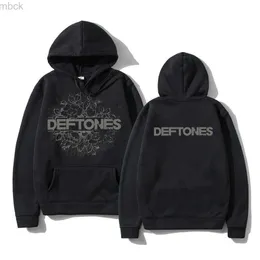 Мужские толстовки толстовок металлическая рок -группа Deftones Floral Burstprint Man Hood -Hoodies Мужчины Женщины модные винтажные панк