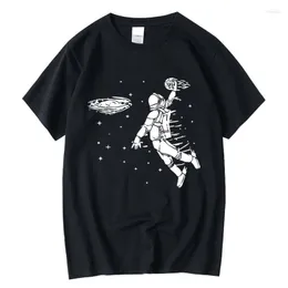 Herr T-shirts XIN YI Herr T-shirt Högkvalitativ Rolig Astronaut tryckt Lös Cool O-ringad skjorta för män Kortärmade T-shirts för män